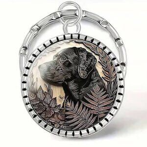 Stainless Steel LABRADOR RETRIEVER Dog Keyring Keychain Accessory